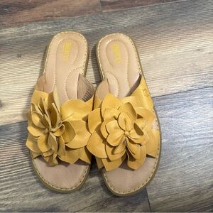 Born Women's Azalea Leather Sandal Yellow/Tan, Size 9M